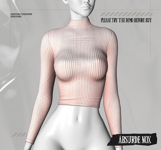 Absurde Nox - Blouse Ribbed Nox // Pink Light