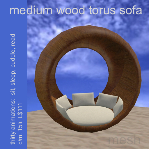 medium wood torus sofa