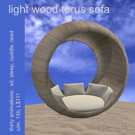 light wood torus sofa