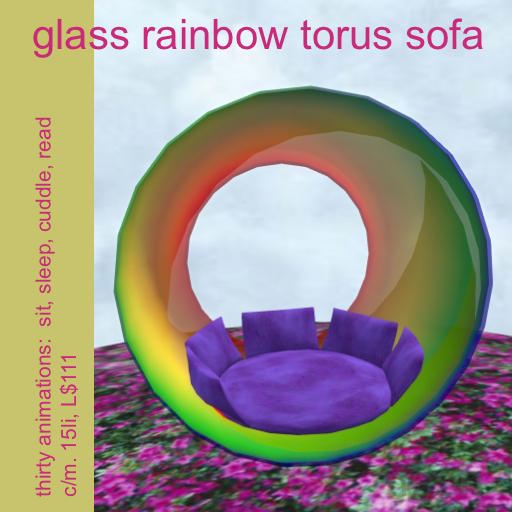 glass rainbow torus sofa
