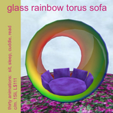 glass rainbow torus sofa