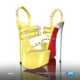 [Gos] Nikita Belted Sandals - Yellow