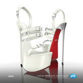 [Gos] Nikita Belted Sandals - White