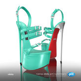 [Gos] Nikita Belted Sandals - Turquoise