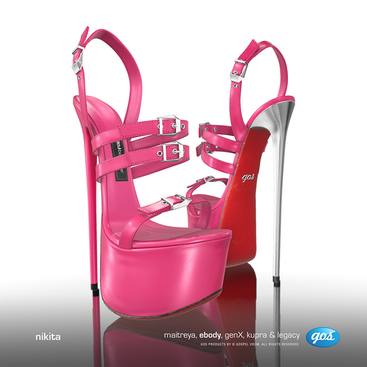 [Gos] Nikita Belted Sandals - Raspberry