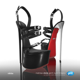 [Gos] Nikita Belted Sandals - Black