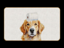 *6KW* FULL PERM Dog Bathroom Mat Texture