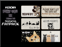 *6KW* FULL PERM Funny Cats II Welcome Mat Textures FATPACK
