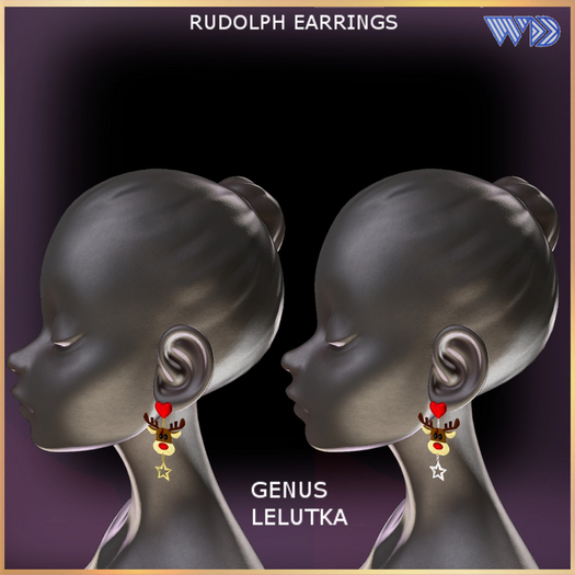 WAD DESIGNS RUDOLPH EARRINGS