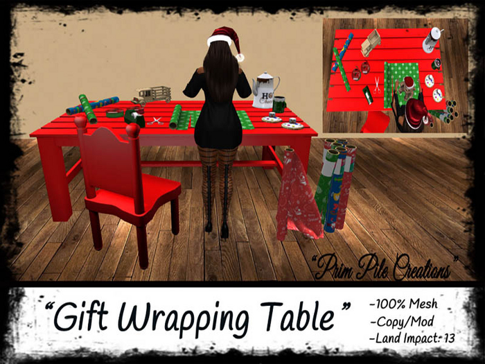 ~PPC~ Gift Wrapping Table RED 