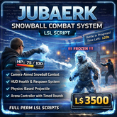 Jubaerk Snowball Combat System LSL – Complete HUD-Based PvP Arena with Health, Damage, Respawn & Projectile Physics 