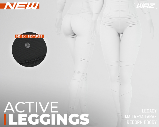 WAZ - Active Leggings (White)