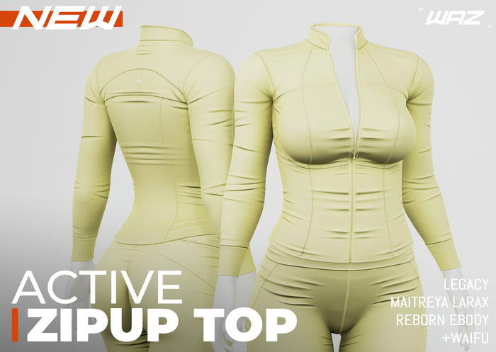 WAZ - Active Zipup Top (Sage)