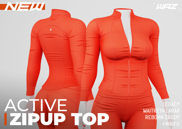 WAZ - Active Zipup Top (Orange)