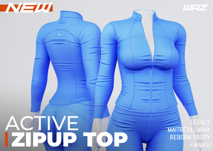 WAZ - Active Zipup Top (Blue)