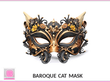 Baroque CAT MASK Elegant Venetian Avatar Accessory