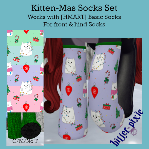 Bitter Pixie// Socks - Kitten-Mas Texture