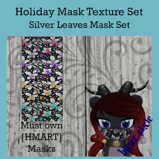 Bitter Pixie// Holiday Silver Holly Mask Set Texture