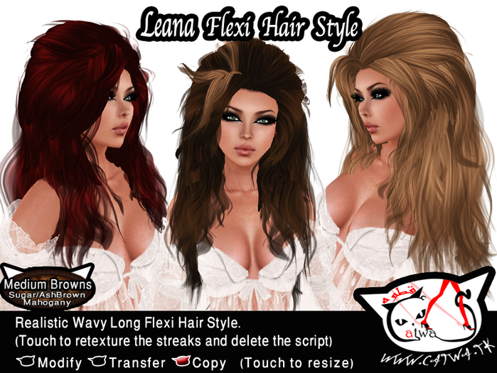 ^;^CaTwA^;^ Leana Hair/Medium Browns