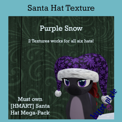 Bitter Pixie// Purple Santa Hat Snow Textures 