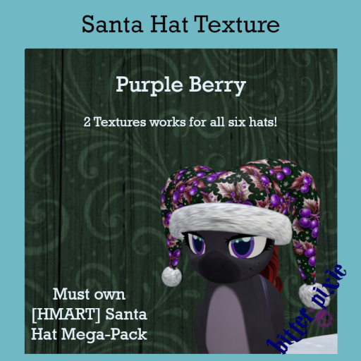 Bitter Pixie// Purple Santa Hat Berry Textures