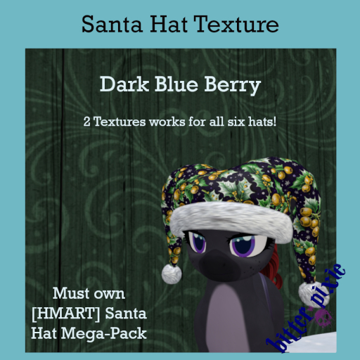 Bitter Pixie// Gold Santa Hat Berry Textures