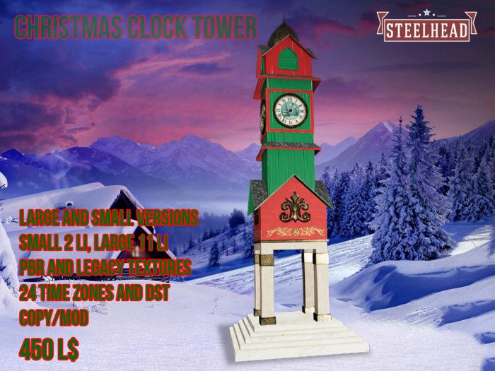 STEELHEAD CHRISTMAS CLOCK TOWER