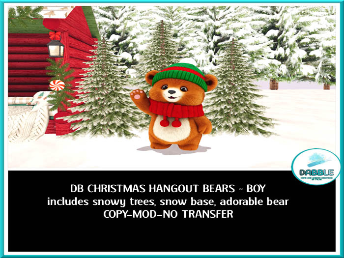 DB CHRISTMAS HANGOUT BEARS ~ BOY  ADD ME