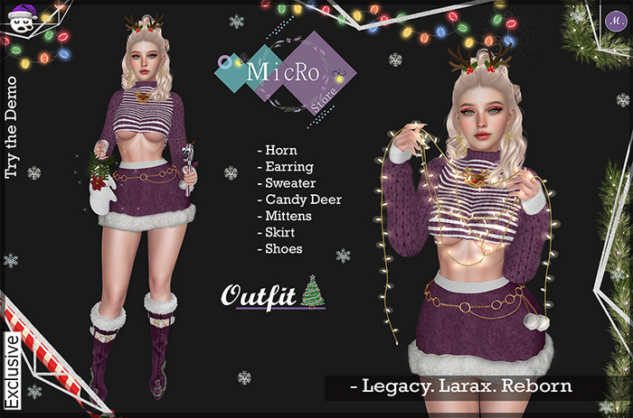 - MicRo - Outfit Happy Deer Plum 