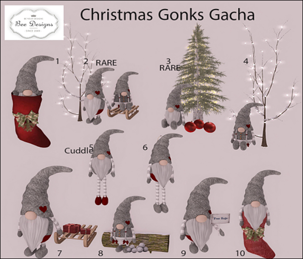 03 Bee Designs Christmas Gonks RARE