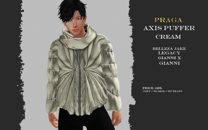 Praga Axis Puffer - Cream