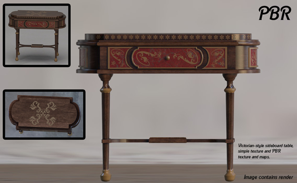 VIV PERM - VICTORIAN- STYLE  SIDEBOARD TABLE