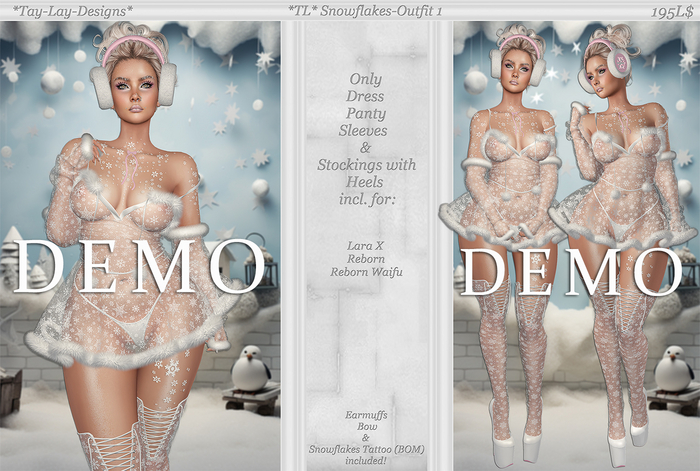 *Tay-Lay-Designs* Snowflakes-Outfit 1 DEMO