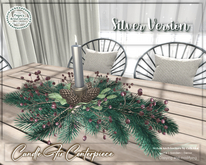 Mayas | Candle Fir Centerpiece [Silver Glitter]| Christmas
