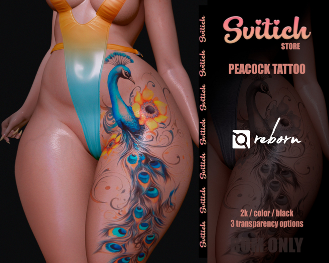 {Svitich} Peacock tattoo BOM 