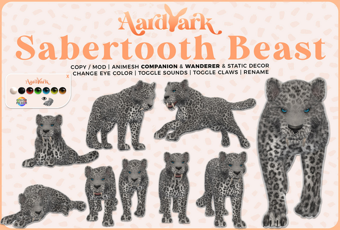Aardvark : Sabertooth Beast - Snow Leopard 