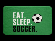 *6KW* FULL PERM Soccer Welcome Mat Texture