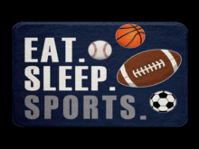 *6KW* FULL PERM Sports Welcome Mat Texture