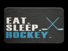 *6KW* FULL PERM Hockey Welcome Mat Texture