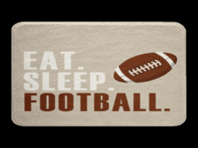 *6KW* FULL PERM Football Welcome Mat Texture