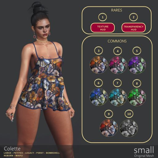 2. small Colette Reborn Boxed Transparency HUD RARE