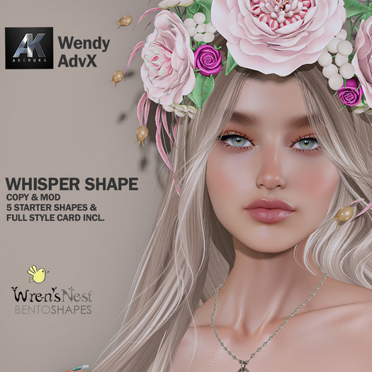 AKERUKA WENDY SHAPE - { wren's nest } - Whisper