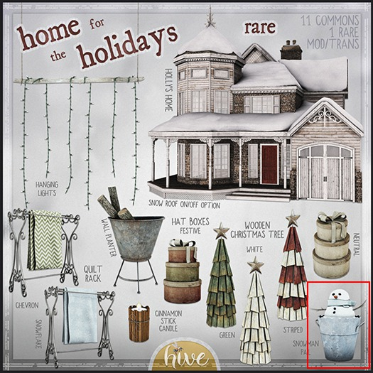 hive // snowman pail