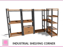 Industrial Corner Shelving – Wood & Metal Storage Decor