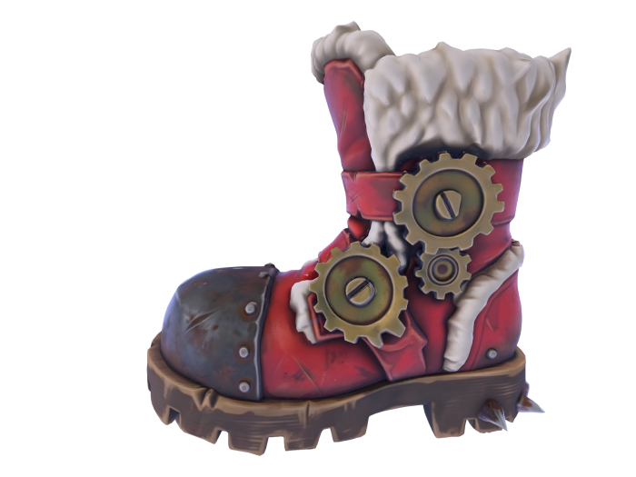 Steampunk Christmas Santa Boot FULL PERM