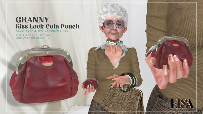 ELSA  #8 //Kiss Lock Coin Pouch/ -ADD