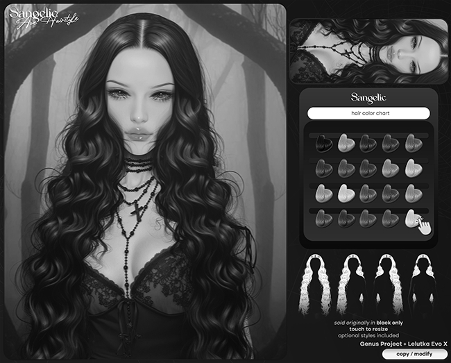 Sangelic. "Ave" Hairstyle Demo