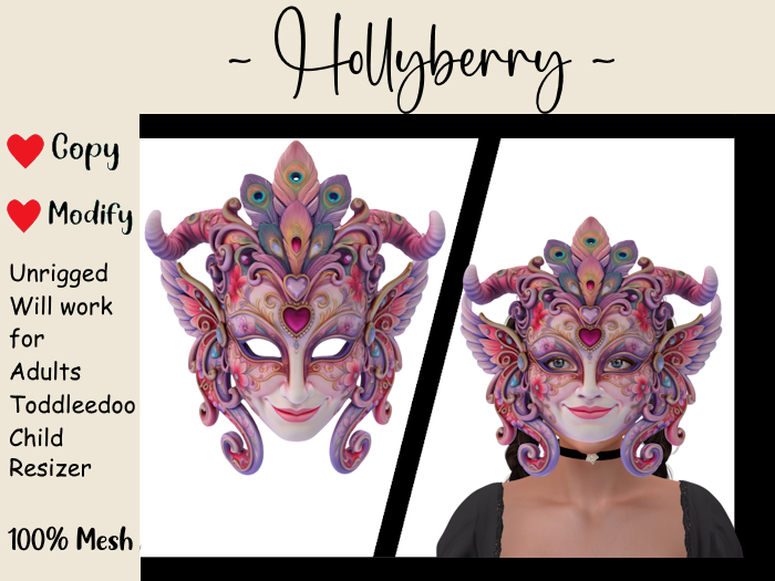 HB: Valentine Masquerade Mask B