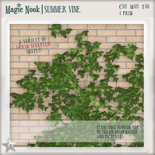 [MAGIC NOOK] Summer Vine (a variety of 1-prim sculpted shapes!)