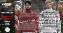 Zwart - Alex Sweater - White